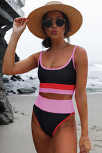 Load image into Gallery viewer, Color Block Spaghetti Strap Two-Piece Swim Set