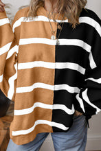 Load image into Gallery viewer, Contrast Striped Long Sleeve Sweatshirt