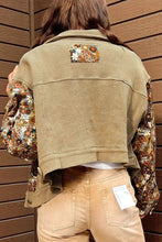 Load image into Gallery viewer, Printed Collared Neck Long Sleeve Jacket