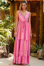 Load image into Gallery viewer, Printed Surplice Maxi Cami Dress