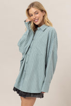 Load image into Gallery viewer, HYFVE Stripe Button Down Long Sleeve Oversized Shirt