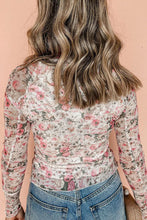 Load image into Gallery viewer, Floral Mock Neck Long Sleeve Blouse