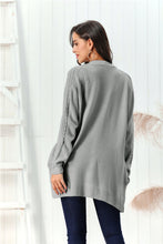 Load image into Gallery viewer, Cable-Knit Open Front Long Sleeve Cardigan