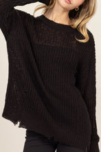 Load image into Gallery viewer, HYFVE Distressed Long Sleeve Knit Top