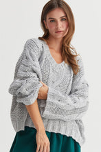 Load image into Gallery viewer, HYFVE Cable Knit V-Neck Sweater