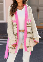 Load image into Gallery viewer, Contrast Tied Open Front Cardigan