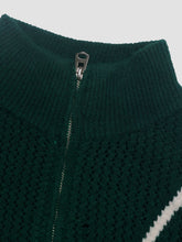 Load image into Gallery viewer, Perfee Contrast Half Zip Long Sleeve Sweater