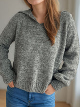Load image into Gallery viewer, Collared Neck Long Sleeve Sweater