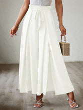 Load image into Gallery viewer, Tied Slit Wide Leg Pants