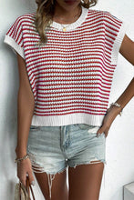 Load image into Gallery viewer, Striped Round Neck Sweater Vest