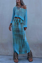 Load image into Gallery viewer, Round Neck Long Sleeve Knit Cover Up