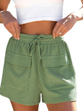 Load image into Gallery viewer, Drawstring High Waist Shorts with Pockets