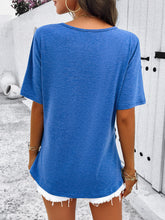 Load image into Gallery viewer, Half Zip Half Sleeve T-Shirt