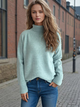 Load image into Gallery viewer, Solid Color Turtleneck Long Sleeve Sweater