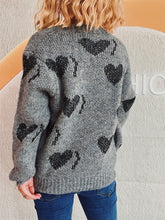 Load image into Gallery viewer, Heart Button Up Long Sleeve Cardigan