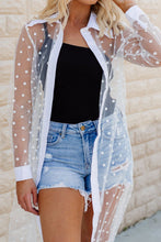 Load image into Gallery viewer, Polka Dot Long Sleeve Cover Up
