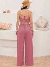 Load image into Gallery viewer, Cutout Scoop Neck Sleeveless Jumpsuit