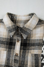 Load image into Gallery viewer, Plus Size Leopard Plaid Button Up Long Sleeve Shacket