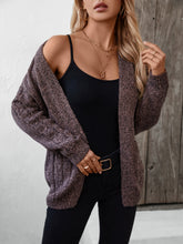 Load image into Gallery viewer, Cable-Knit Open Front Long Sleeve Cardigan