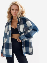 Load image into Gallery viewer, Plaid Button Up Long Sleeve Shacket