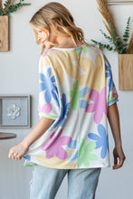 Load image into Gallery viewer, HOPELY Floral Round Neck Waffle T-Shirt