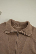 Load image into Gallery viewer, Zip Up Long Sleeve Geometric Cardigan
