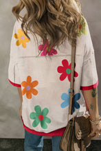 Load image into Gallery viewer, Contrast Trim Printed Round Neck Half Sleeve T-Shirt