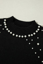 Load image into Gallery viewer, Pearl Detail Mock Neck Long Sleeve Sweater