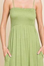 Load image into Gallery viewer, Culture Code Full Size Smocked Cami Maxi Dress with Pockets