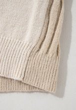 Load image into Gallery viewer, Cable-Knit Color Block Round Neck Sweater