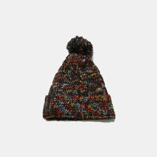 Load image into Gallery viewer, Contrast Cable-Knit Hat with Pompom