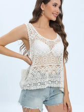 Load image into Gallery viewer, Cutout Round Neck Sleeveless Cover Up