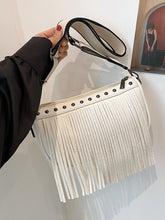 Load image into Gallery viewer, PU Leather Fringe Studded Crossbody Bag