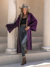 Load image into Gallery viewer, Embroidered Open Front Long Sleeve Cardigan