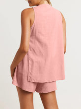 Load image into Gallery viewer, Full Size Button Up Top and Shorts Set