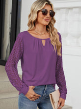 Load image into Gallery viewer, Cutout Round Neck Long Sleeve T-Shirt