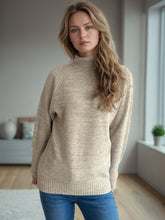 Load image into Gallery viewer, Turtleneck Raglan Sleeve Sweater