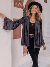 Load image into Gallery viewer, Tied Lace Detail Long Sleeve Cardigan