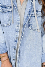 Load image into Gallery viewer, Distressed Button Up Long Sleeve Denim Jacket