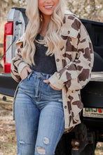 Load image into Gallery viewer, Cow Print Button Up Corduroy Shacket