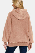 Load image into Gallery viewer, Zenana Acid Wash Fleece Kangaroo Hoodie