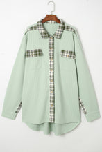 Load image into Gallery viewer, Plaid Button Down Collared Jacket