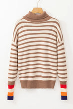 Load image into Gallery viewer, Striped Turtleneck Long Sleeve Sweater