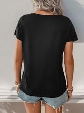 Load image into Gallery viewer, Striped Round Neck Short Sleeve T-Shirt
