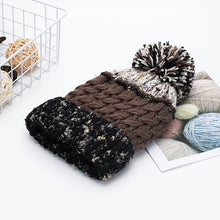 Load image into Gallery viewer, Contrast Thermal Hat with Pompom