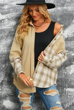 Load image into Gallery viewer, Plaid Button Up Drop Shoulder Shacket