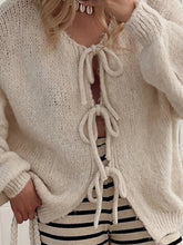 Load image into Gallery viewer, Tied Long Sleeve Dropped Shoulder Cardigan