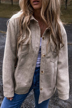 Load image into Gallery viewer, Button Up Collared Neck Long Sleeve Jacket
