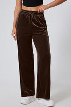 Load image into Gallery viewer, Drawstring Elastic Waist Straight Leg Pants