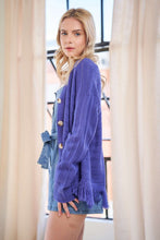 Load image into Gallery viewer, Davi &amp; Dani Fringe V-Neck Button Up Long Sleeve Cardigan
